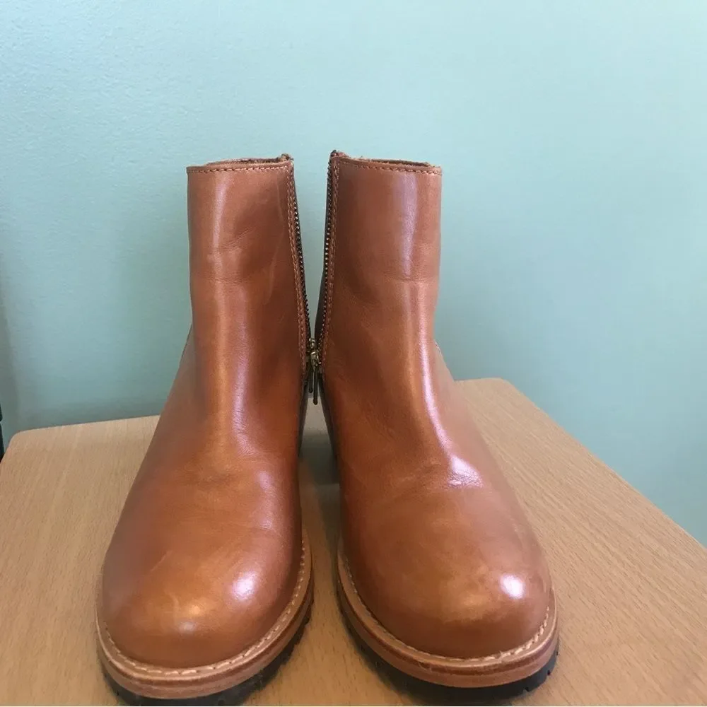 Portland Leather Patina Bourbon Ankle Bootie (8) - Picture 3 of 9
